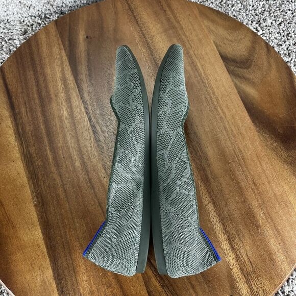 Rothy's The Loafer Women's Size 7 Safari Green Round Toe Flats Shoes Authentic - Picture 8 of 11